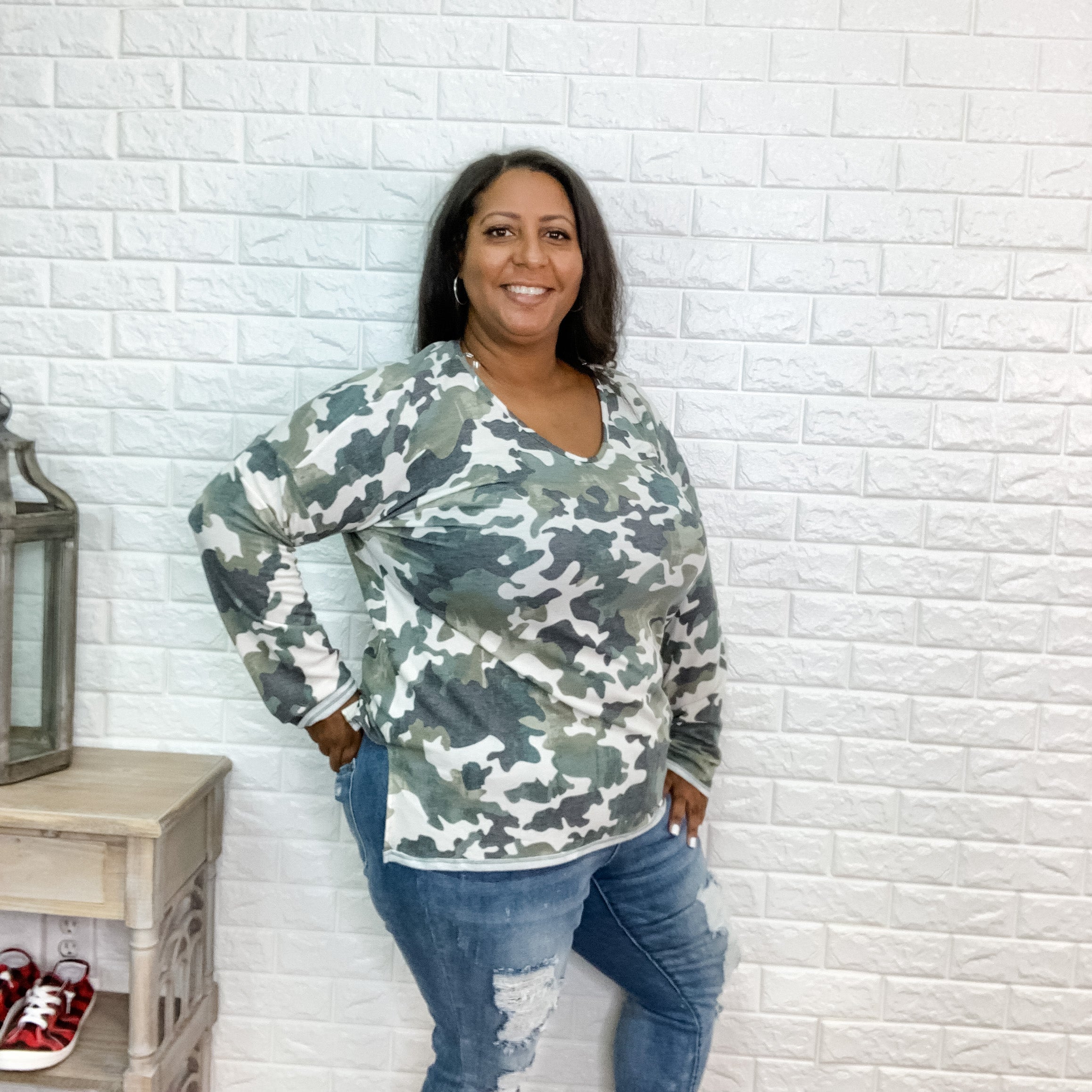 "Tyler" Camo Long Sleeve-Lola Monroe Boutique