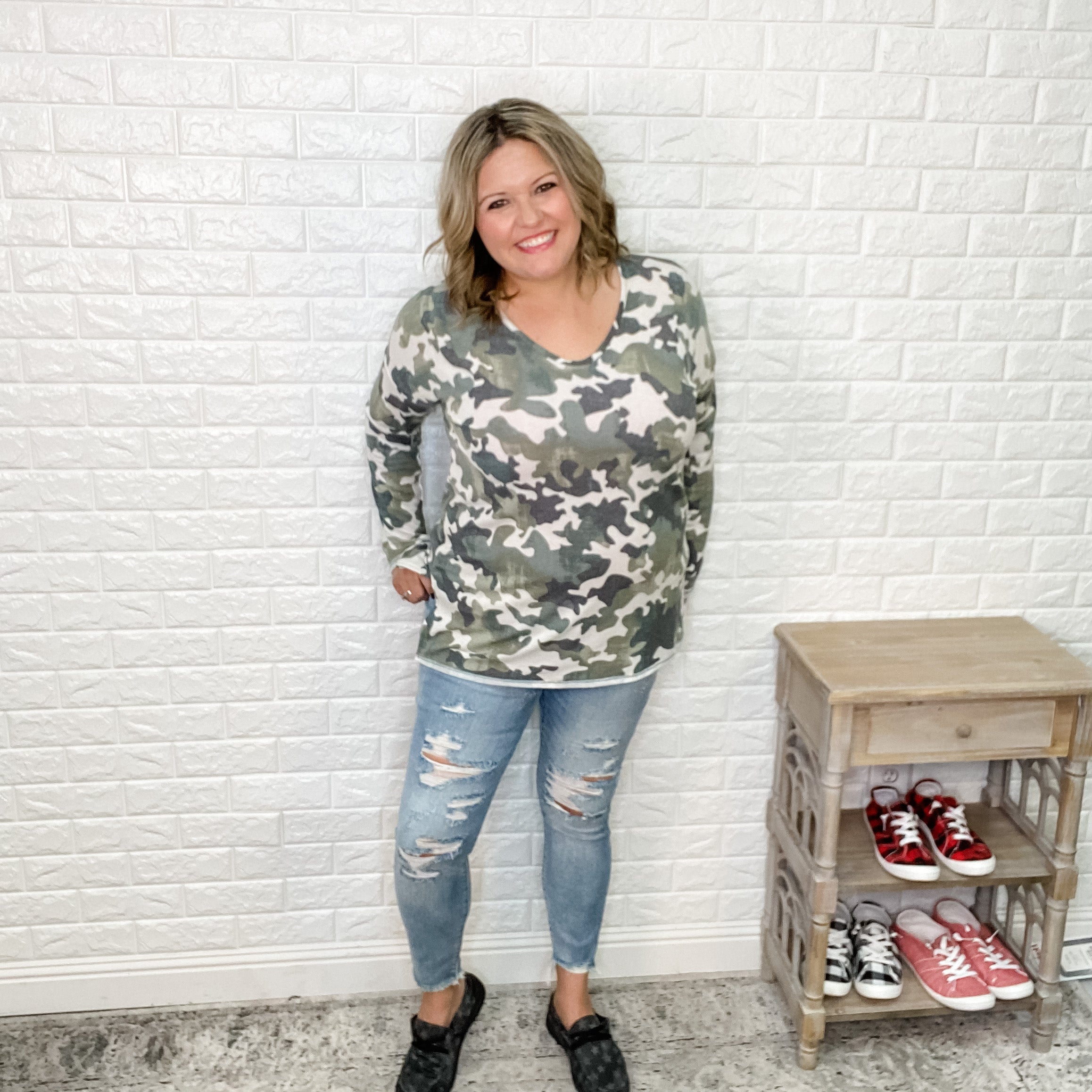 "Tyler" Camo Long Sleeve-Lola Monroe Boutique