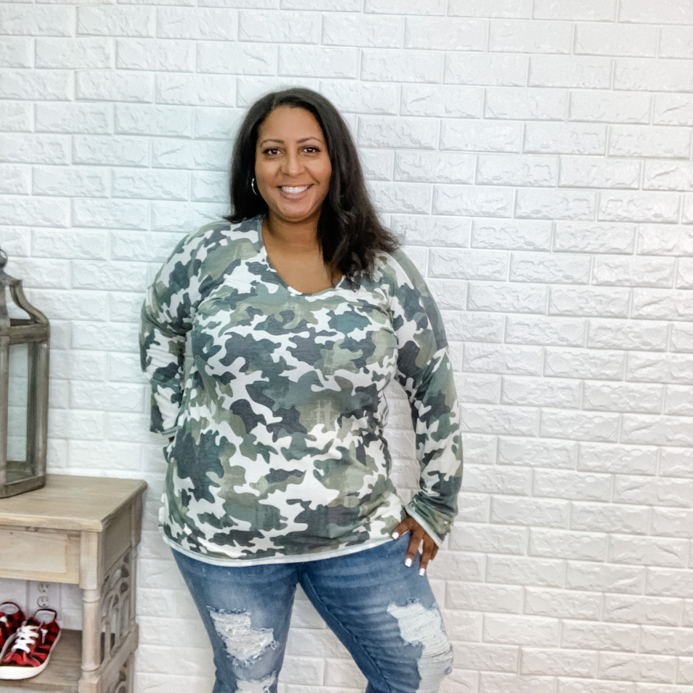 "Tyler" Camo Long Sleeve-Lola Monroe Boutique