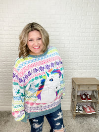 Unicorn Ugly Christmas Sweaters-Lola Monroe Boutique