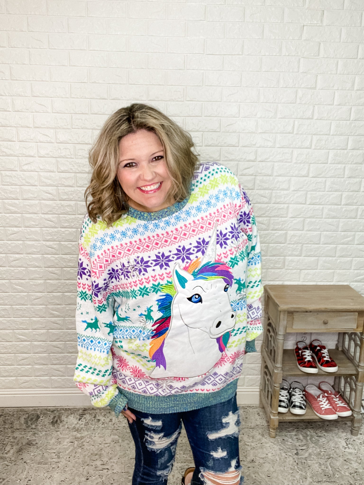 Unicorn Ugly Christmas Sweaters-Lola Monroe Boutique