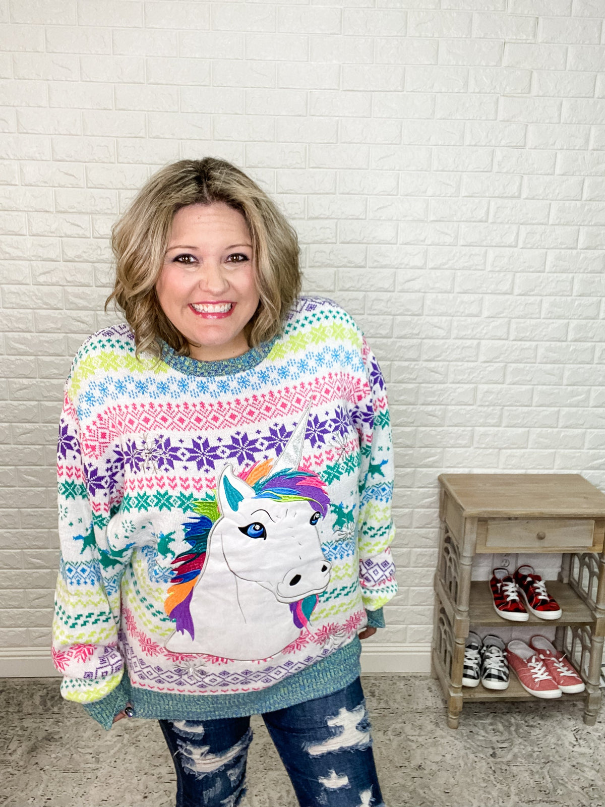 Unicorn Ugly Christmas Sweaters-Lola Monroe Boutique