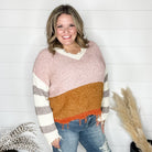 "Unraveled" V Neck Chenille Sweater-Lola Monroe Boutique