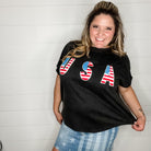 USA Embellished Oversized Boxy Tee-Lola Monroe Boutique