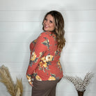 "Utah" Floral Long Sleeve Split Neck-Lola Monroe Boutique