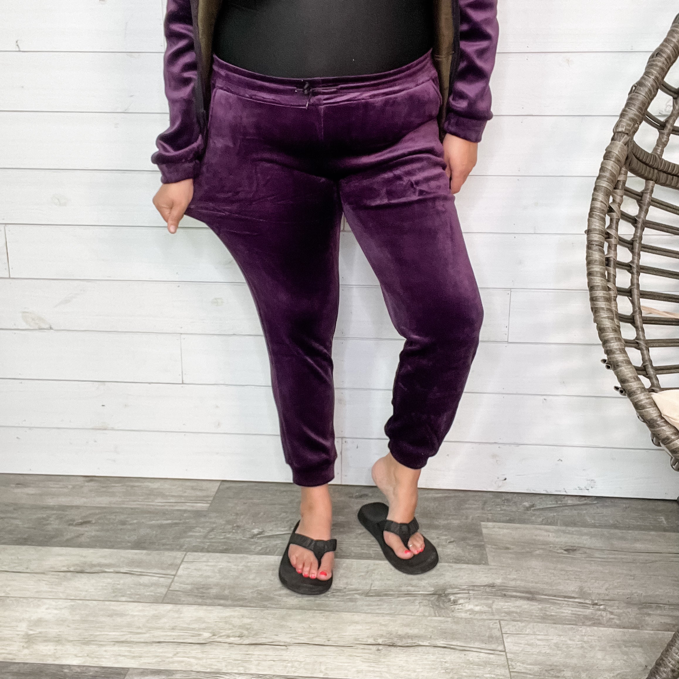 Velour Jogger Pant-Lola Monroe Boutique