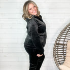 Velour Jogger Zip Up Jacket-Lola Monroe Boutique