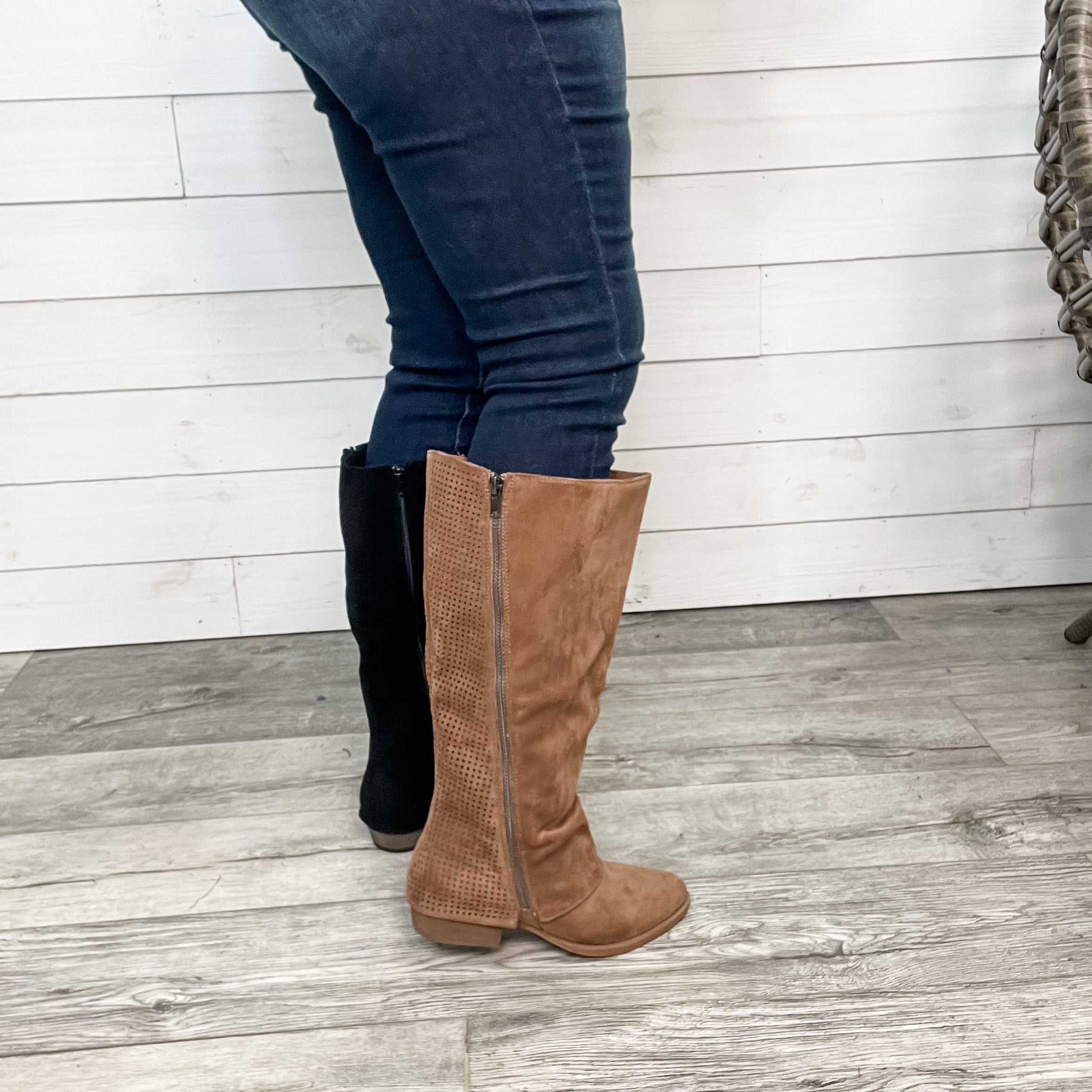 Very G Wide Calf Tall Boot without heel-Lola Monroe Boutique