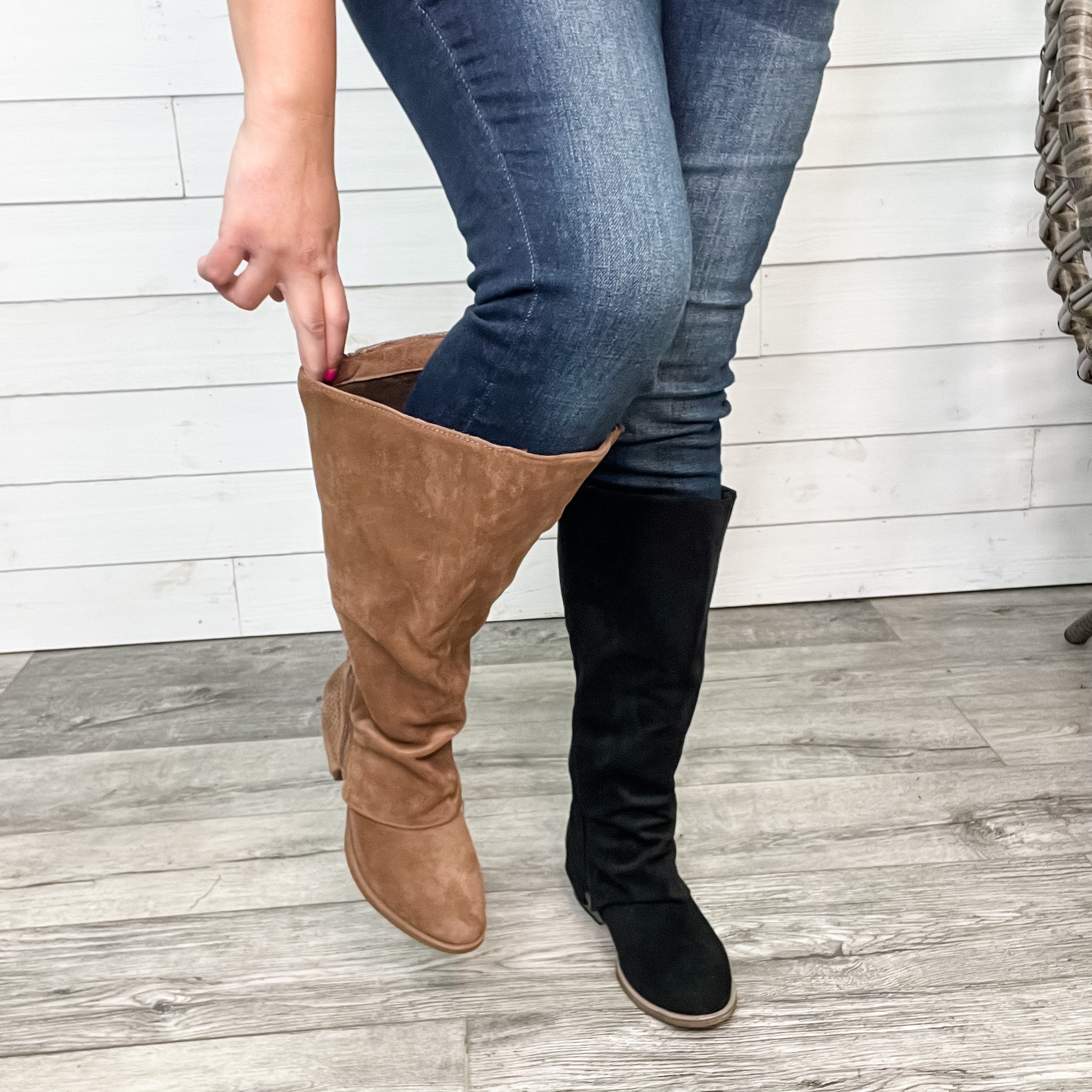 Very G Wide Calf Tall Boot without heel-Lola Monroe Boutique