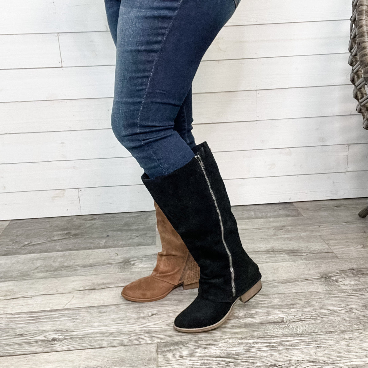 Very G Wide Calf Tall Boot without heel-Lola Monroe Boutique