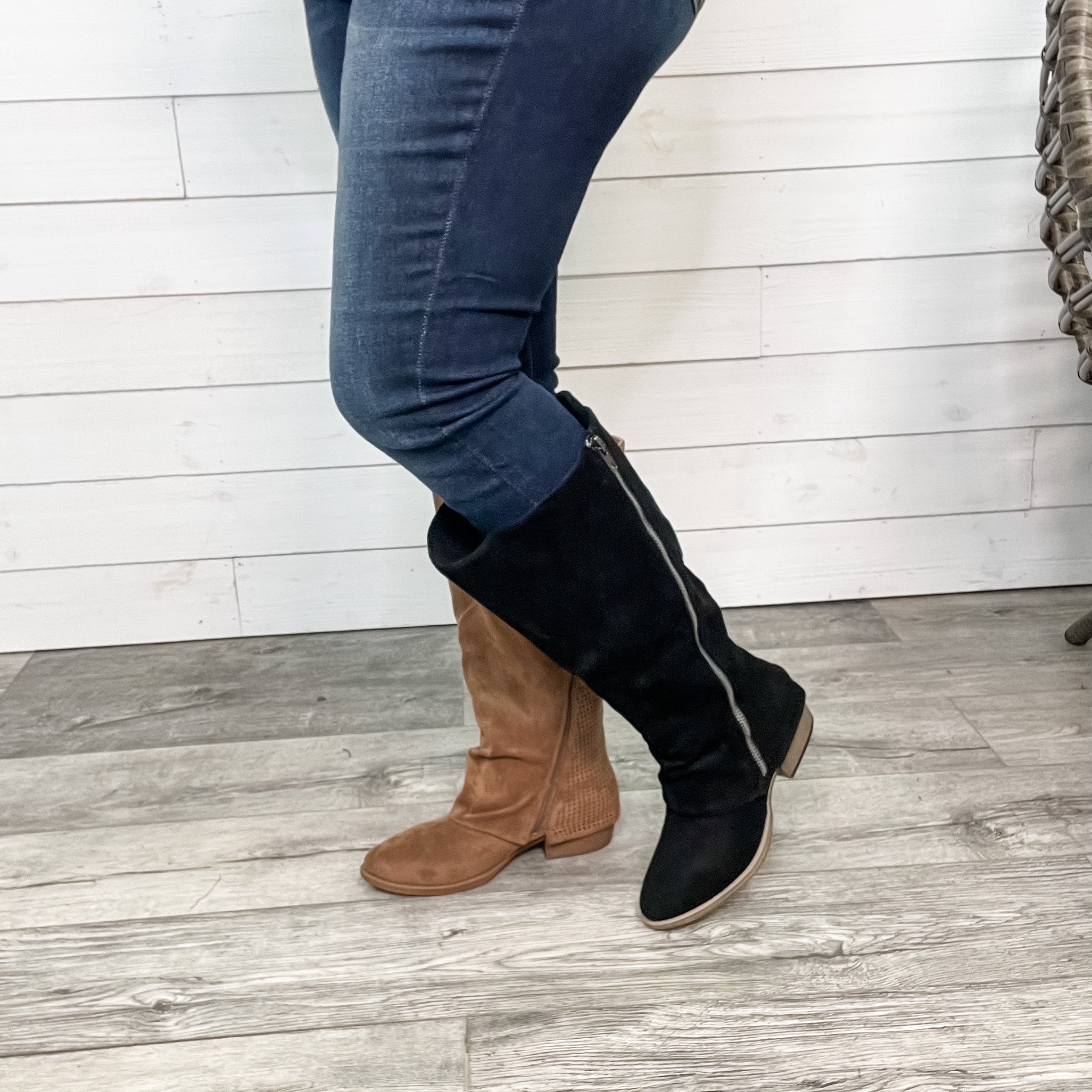 Very G Wide Calf Tall Boot without heel-Lola Monroe Boutique