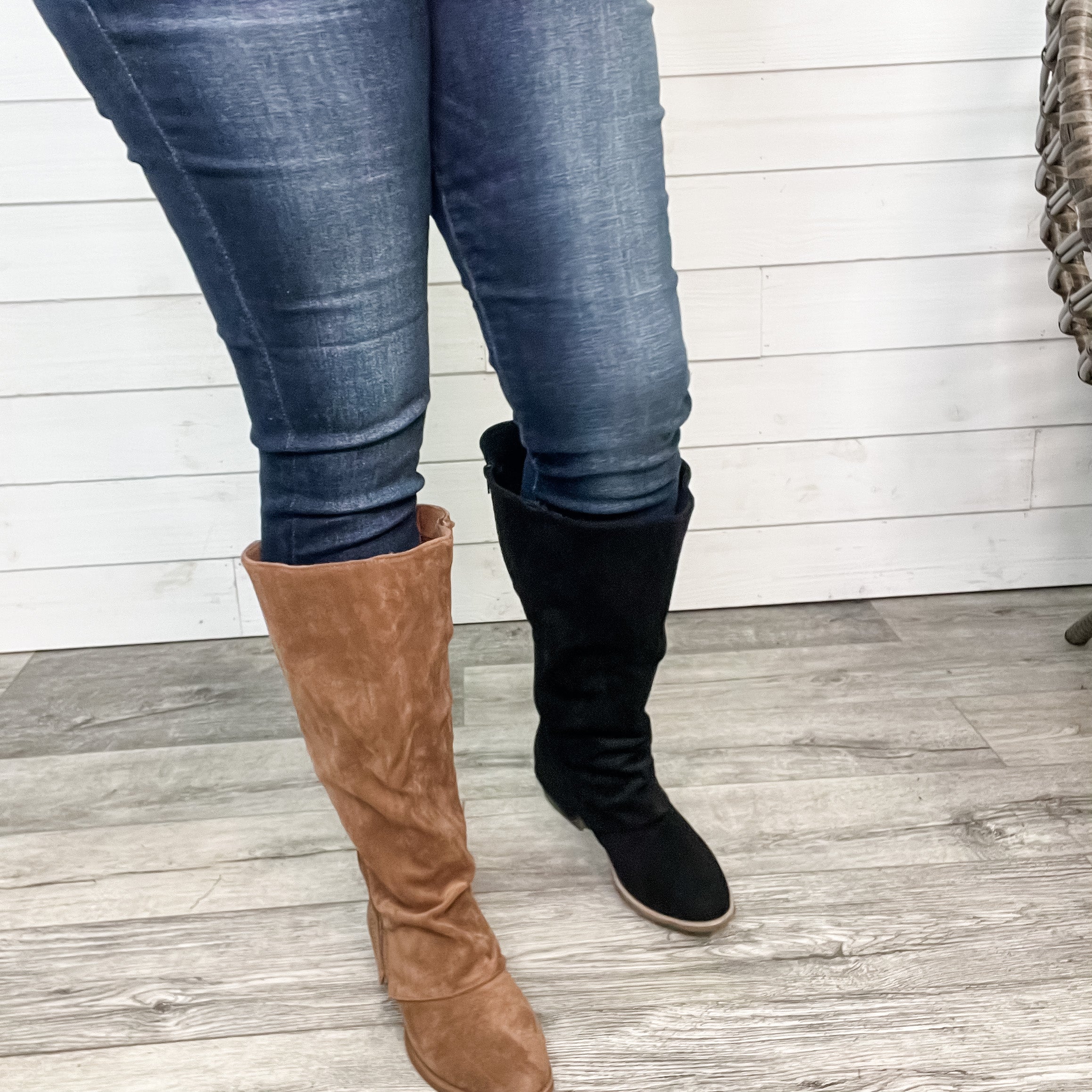 Very G Wide Calf Tall Boot without heel-Lola Monroe Boutique