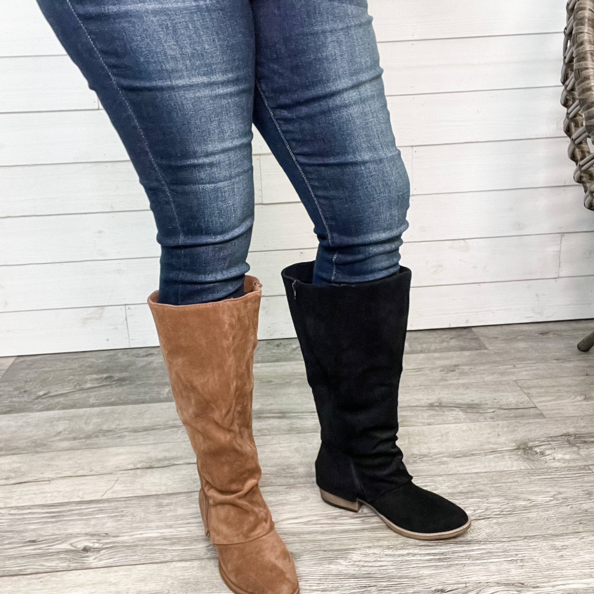 Very G Wide Calf Tall Boot without heel-Lola Monroe Boutique