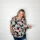 "Vineyard" Paisley Short Sleeve Tops-Lola Monroe Boutique