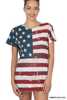 Vintage Flag Tee-Lola Monroe Boutique