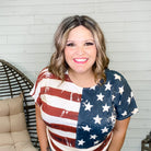 Vintage Flag Tee-Lola Monroe Boutique