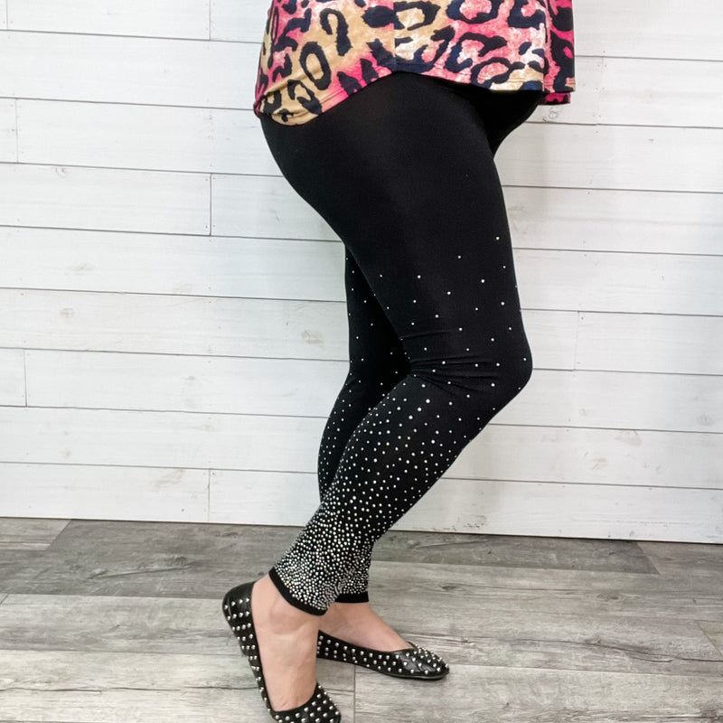 Vocal Apparel "Dipped in Sparkle" Embellished Leggings