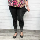 Vocal Apparel "Dipped in Sparkle" Embellished Leggings-Lola Monroe Boutique