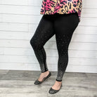 Vocal Apparel "Dipped in Sparkle" Embellished Leggings-Lola Monroe Boutique