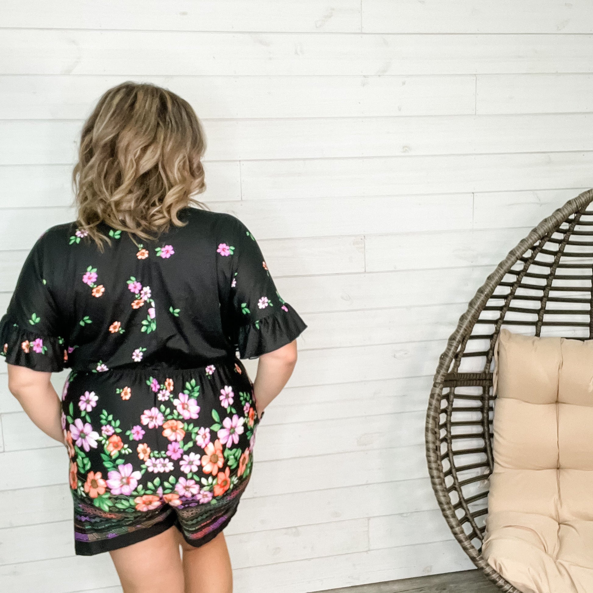 "Vonda" Floral Short Romper