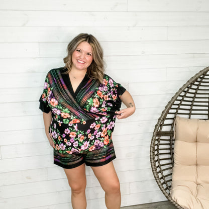"Vonda" Floral Short Romper