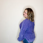 "Washout" Long Sleeve Mineral Wash V Neck Weekender-Lola Monroe Boutique