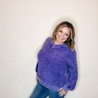 "Washout" Long Sleeve Mineral Wash V Neck Weekender-Lola Monroe Boutique