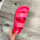 "Waterslide" Double Buckle Sandal By Corkys (Melon)-Lola Monroe Boutique