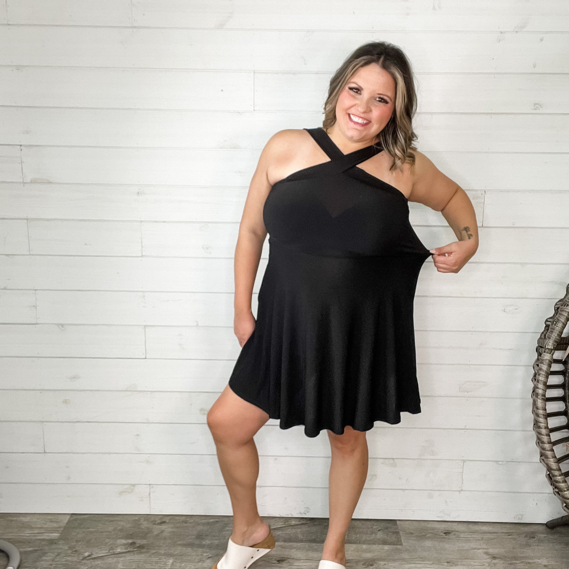 "Webster" Criss Cross Front Dress