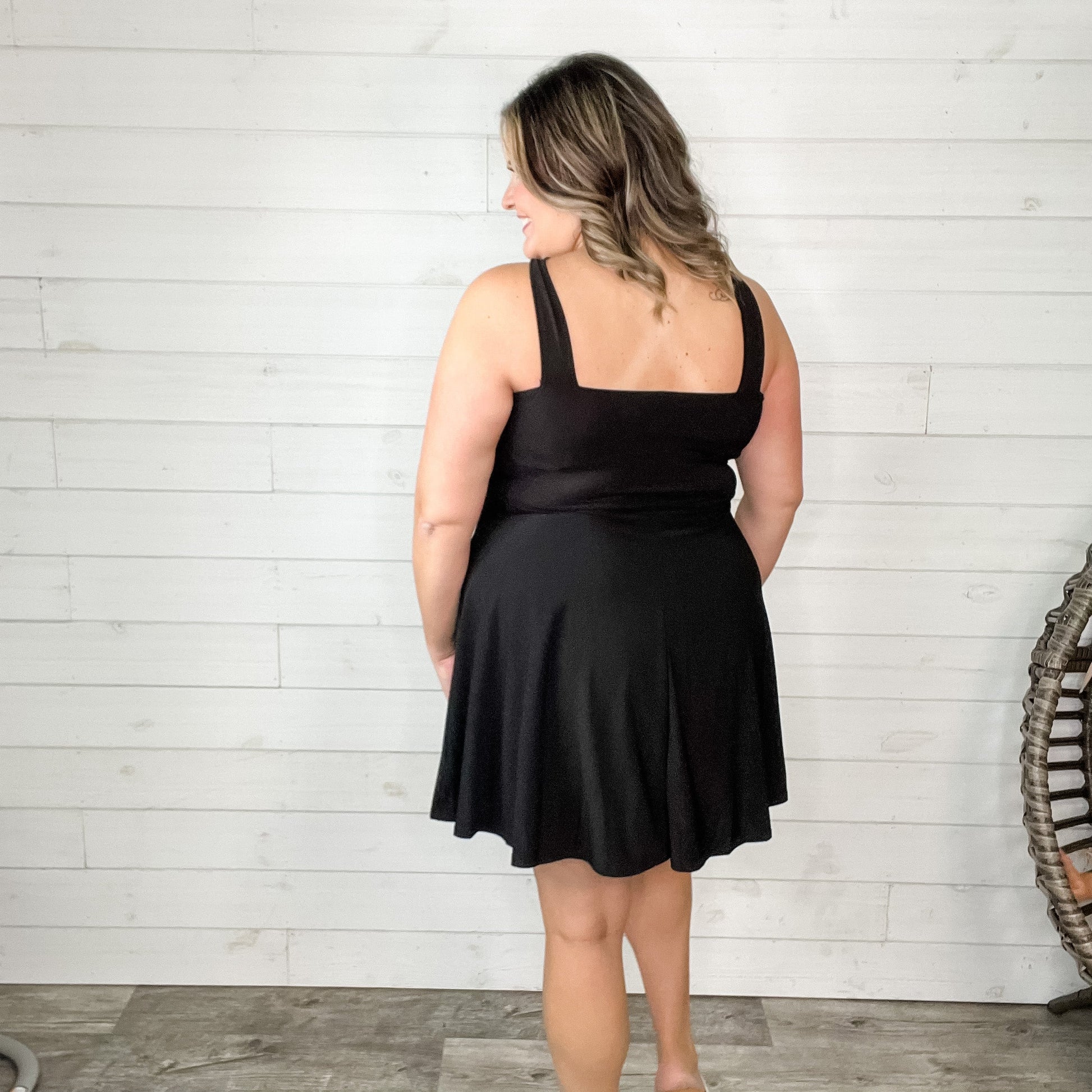 Webster" Criss Cross Front Dress - Lola Monroe Boutique Webster" Criss Cross Front Dress - Lola Monroe Boutique