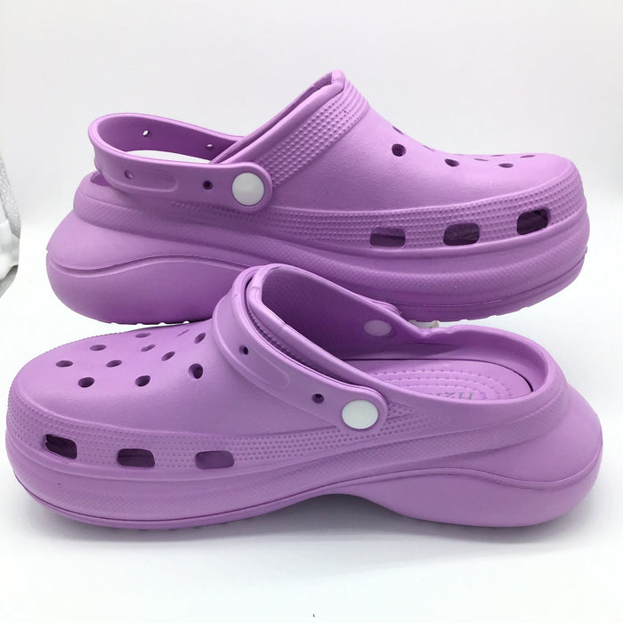 "What The Froc" Platform Sandal (Orchid Purple)-Lola Monroe Boutique