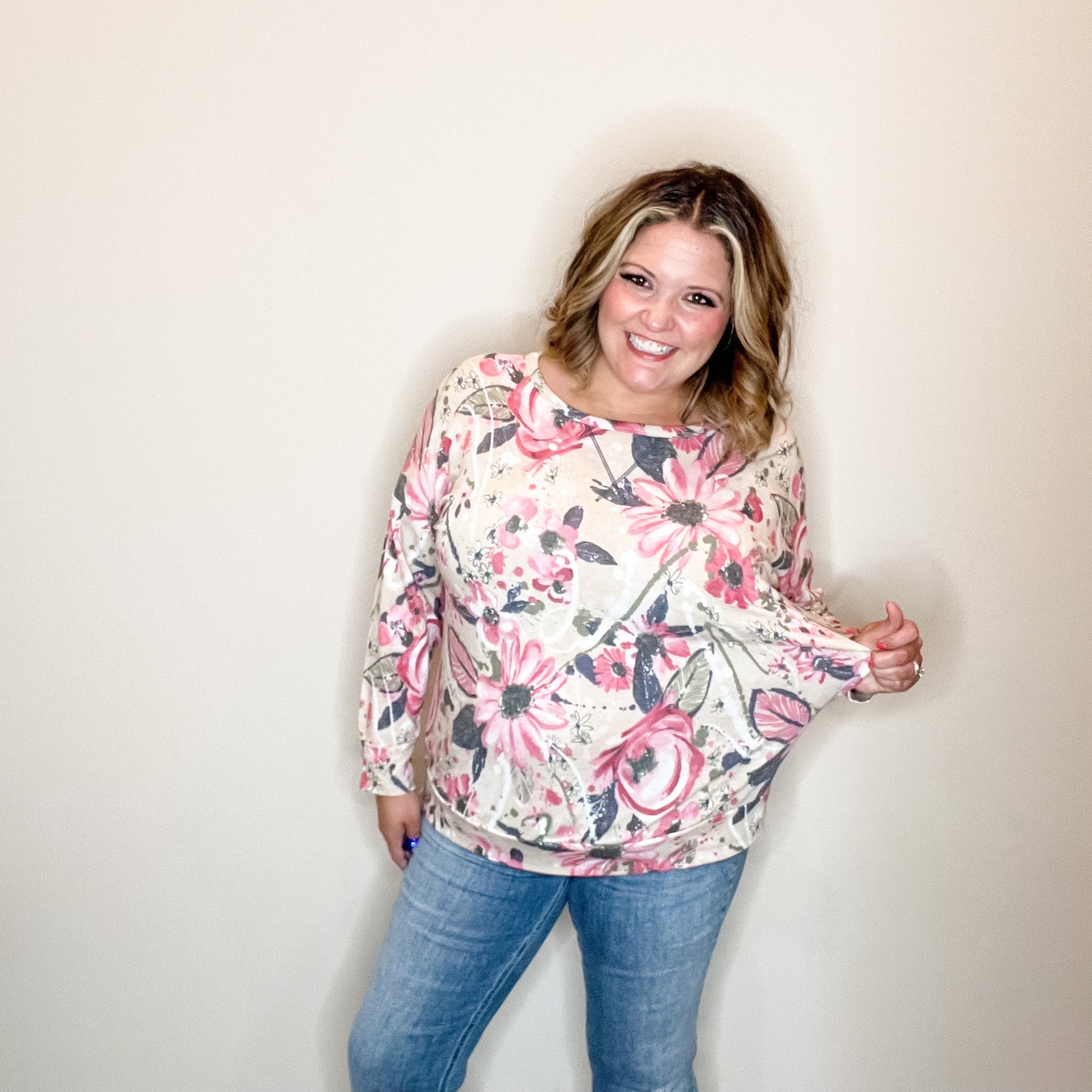 "When In Doubt" Floral Long Sleeve Weekender Style