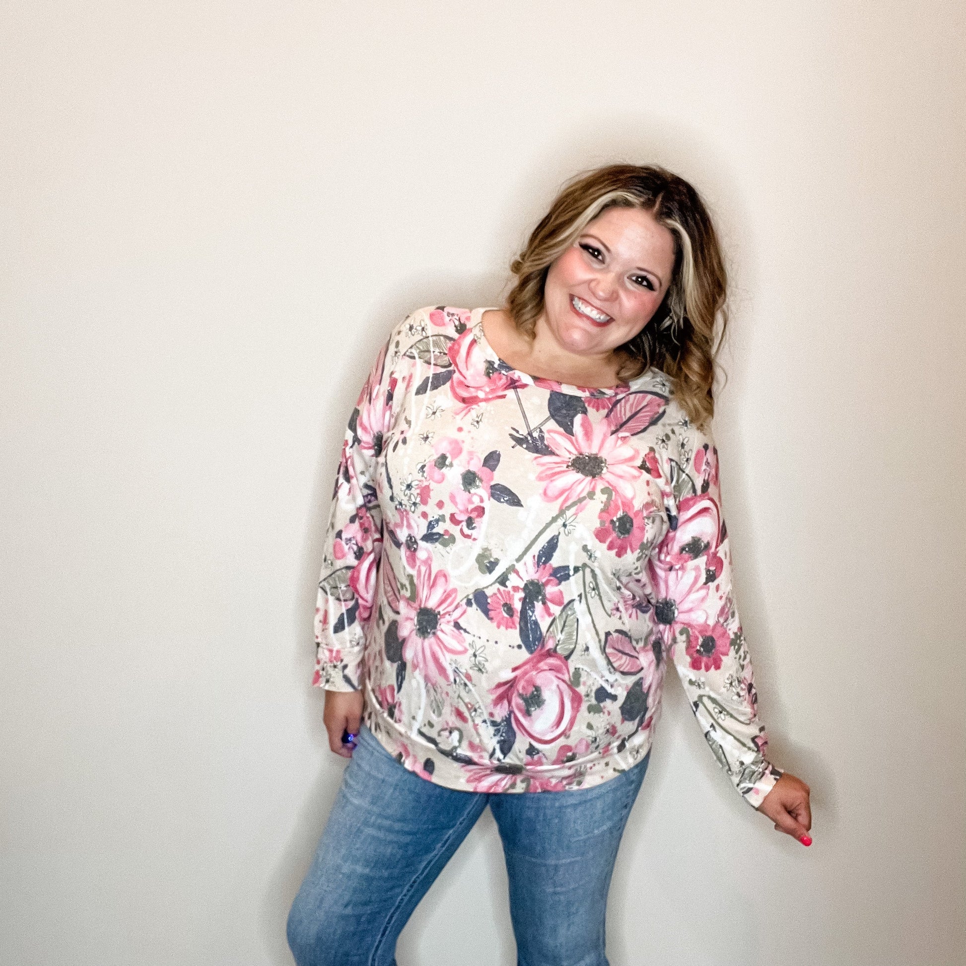 "When In Doubt" Floral Long Sleeve Weekender Style