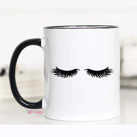 White Handle 15 Oz Sassy Coffee Mugs-Lola Monroe Boutique