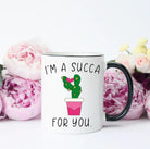 White Handle 15 Oz Sassy Coffee Mugs-Lola Monroe Boutique