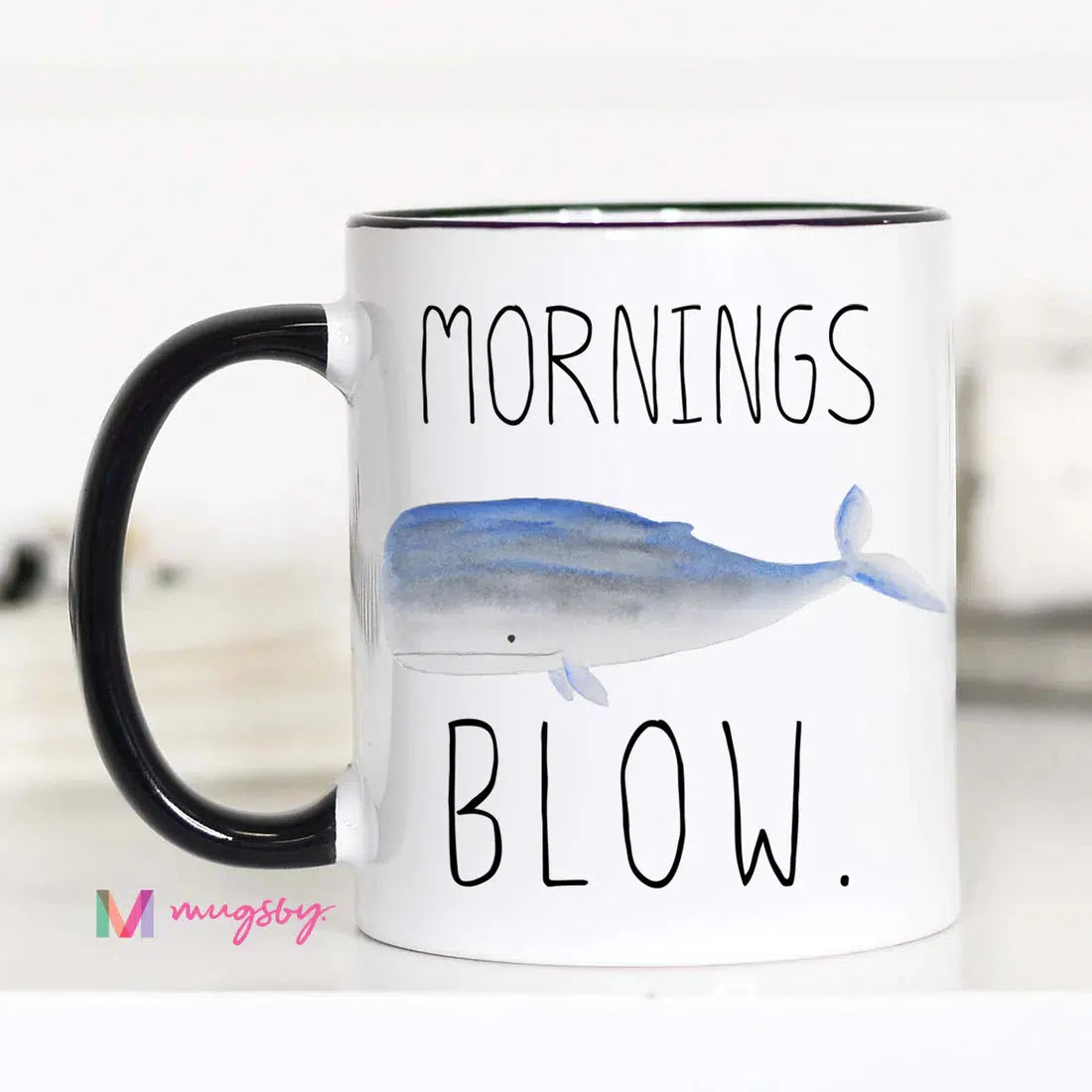White Handle 15 Oz Sassy Coffee Mugs-Lola Monroe Boutique