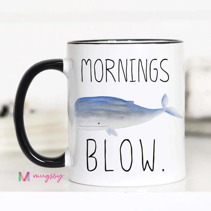 White Handle 15 Oz Sassy Coffee Mugs-Lola Monroe Boutique
