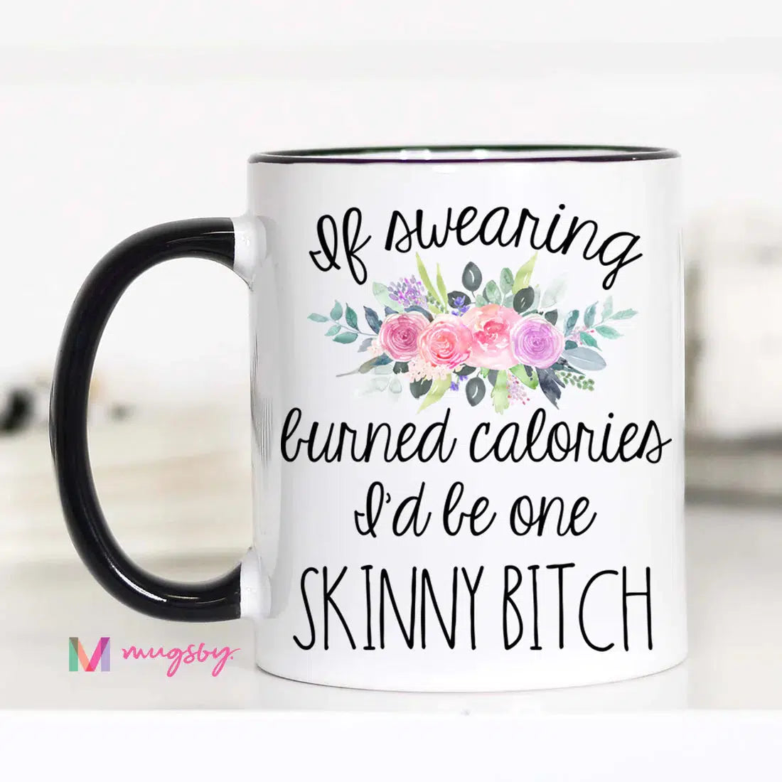 White Handle 15 Oz Sassy Coffee Mugs-Lola Monroe Boutique