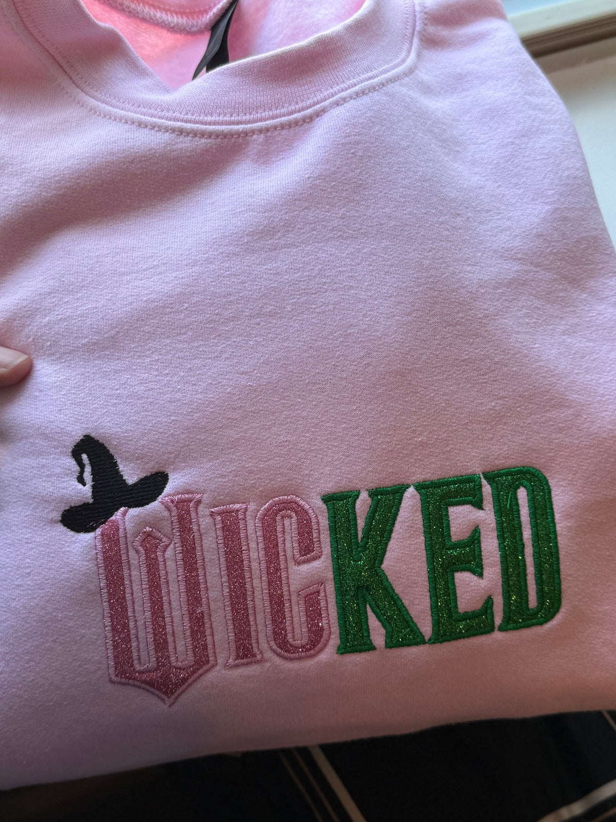 Wicked movie embroidery and glitter-Lola Monroe Boutique