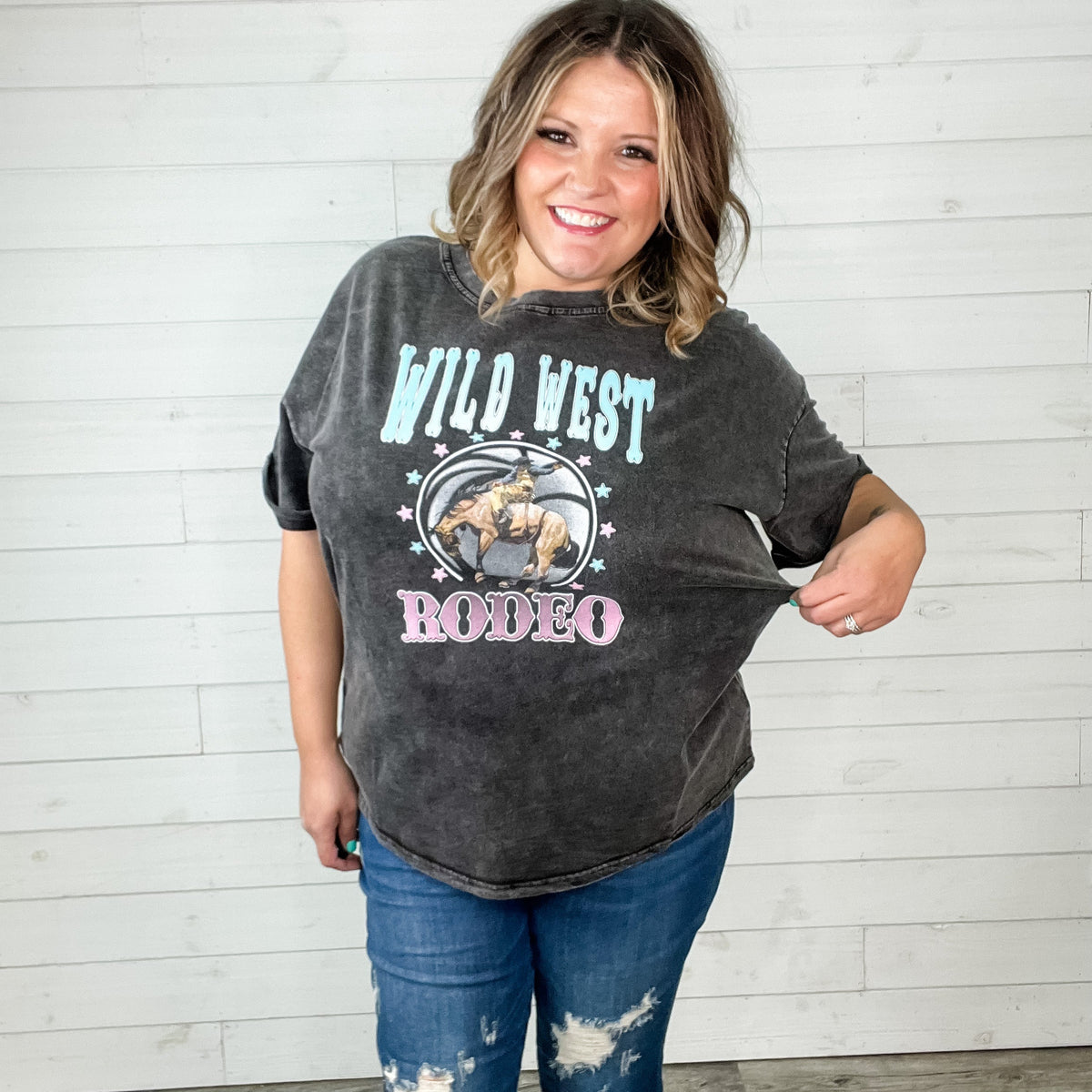 Wild West Rodeo Graphic Tee-Lola Monroe Boutique
