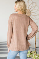 "Willa" Long Sleeve Thermal Look Sweater-Lola Monroe Boutique