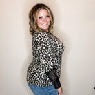 "Winfrey" Animal Print Long Sleeve with Lace Detail-Lola Monroe Boutique