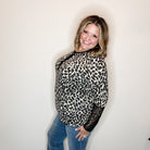 "Winfrey" Animal Print Long Sleeve with Lace Detail-Lola Monroe Boutique