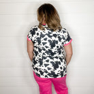 "Winnie" Short Sleeve Cowprint Tee-Lola Monroe Boutique