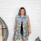 "Yasmine" Denim & Camo Vest Tunic-Lola Monroe Boutique