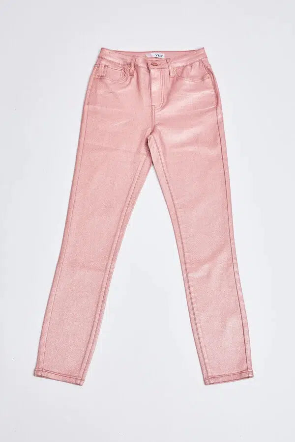 YMI hyperstretch Metallic Skinny (Rose Gold)-Lola Monroe Boutique