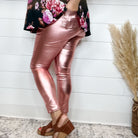 YMI hyperstretch Metallic Skinny (Rose Gold)-Lola Monroe Boutique