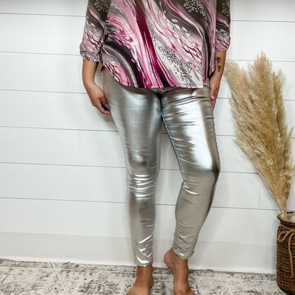 YMI hyperstretch Metallic Skinny (Silver)