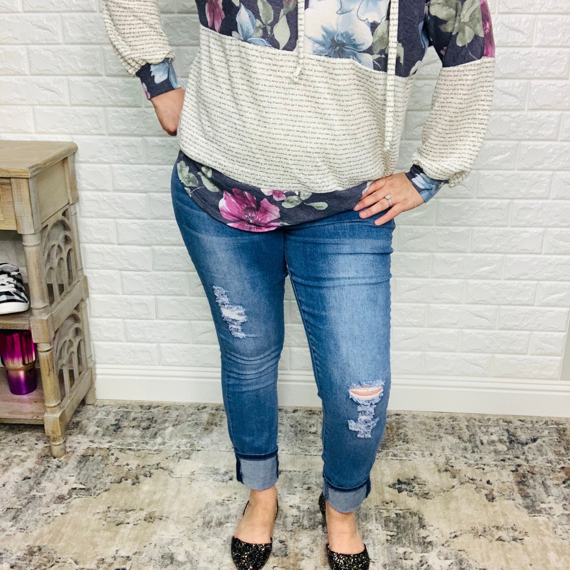 YMI/Royalty Mega Cuff Relaxed Fit Jeans