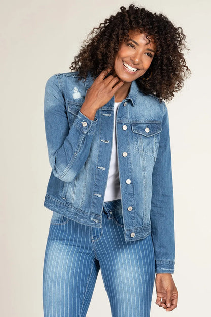 YMI/Royalty "Tatters" Distressed Denim Jacket